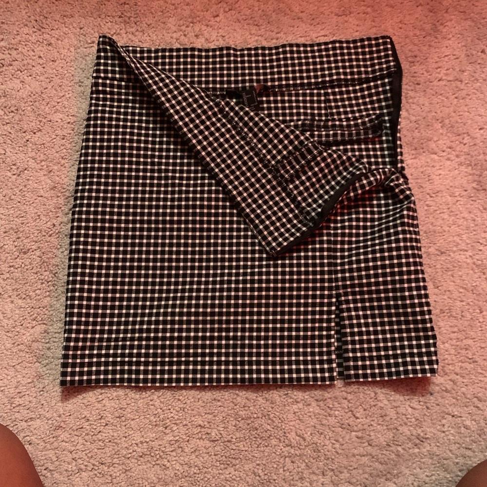 Plaid black and white mini Skirt